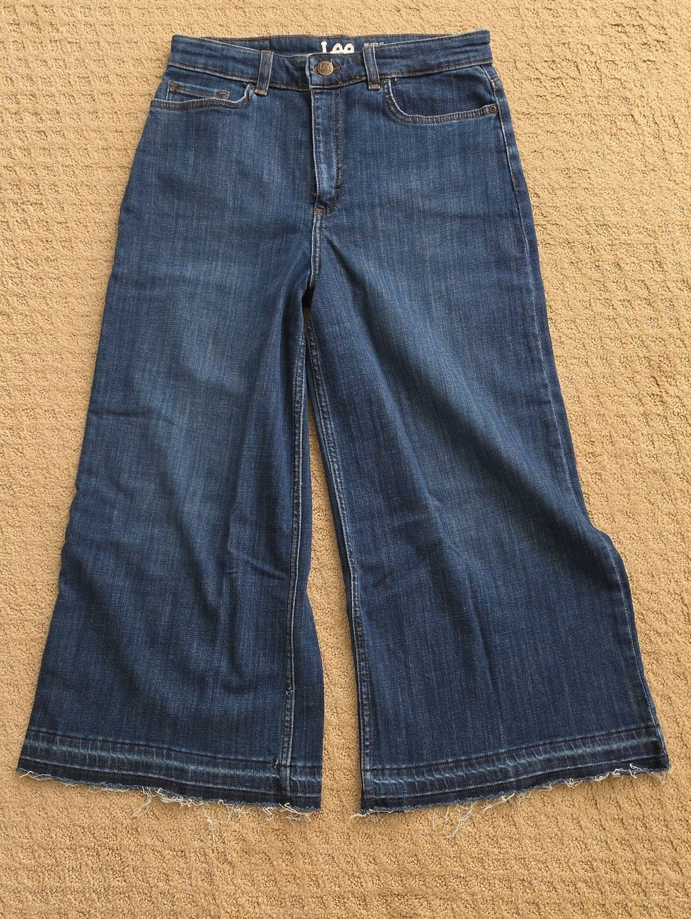 EUC Lee Women's Wide-Leg Flare Jeans in Indigo